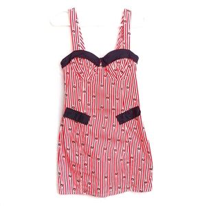 MARILYN MONROE Lipstick Combo Striped Pin-Up Style Costume Dress Size XS